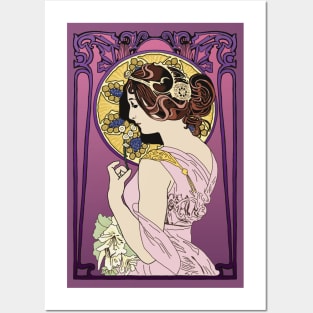 Pre-Raphaelite Girl 4 (Purple) Posters and Art